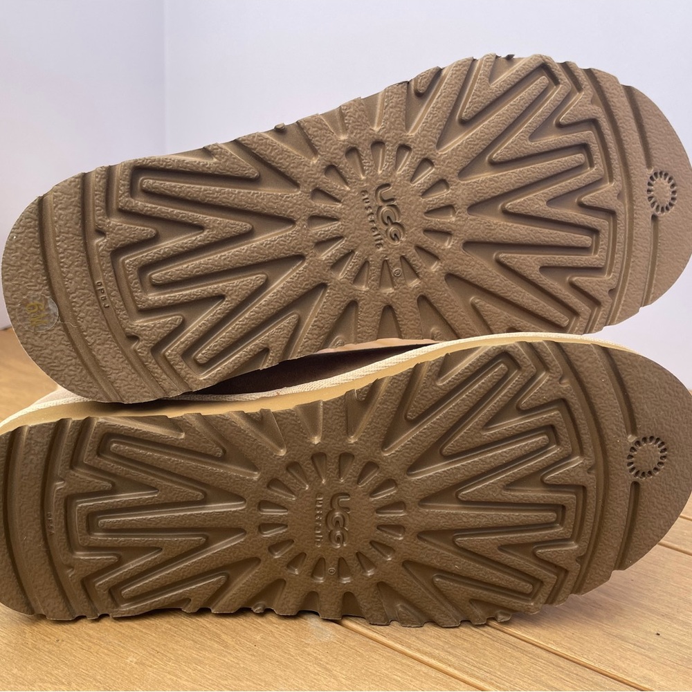 UGG Tall Button Boot in Chestnut Suede with Shearling Trim - Picture 4 of 7